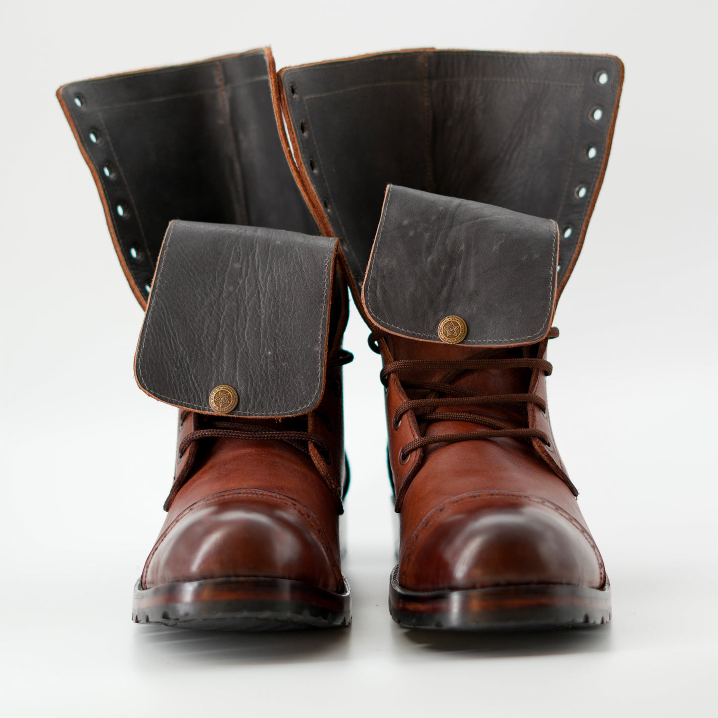 Handmade Black Combat Boots for Men Crafted from Full Grain Leather