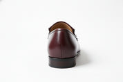 back-view - Handmade Men Elegant Brown Fringe Shoes, Leather Penny Loafer Shoes for