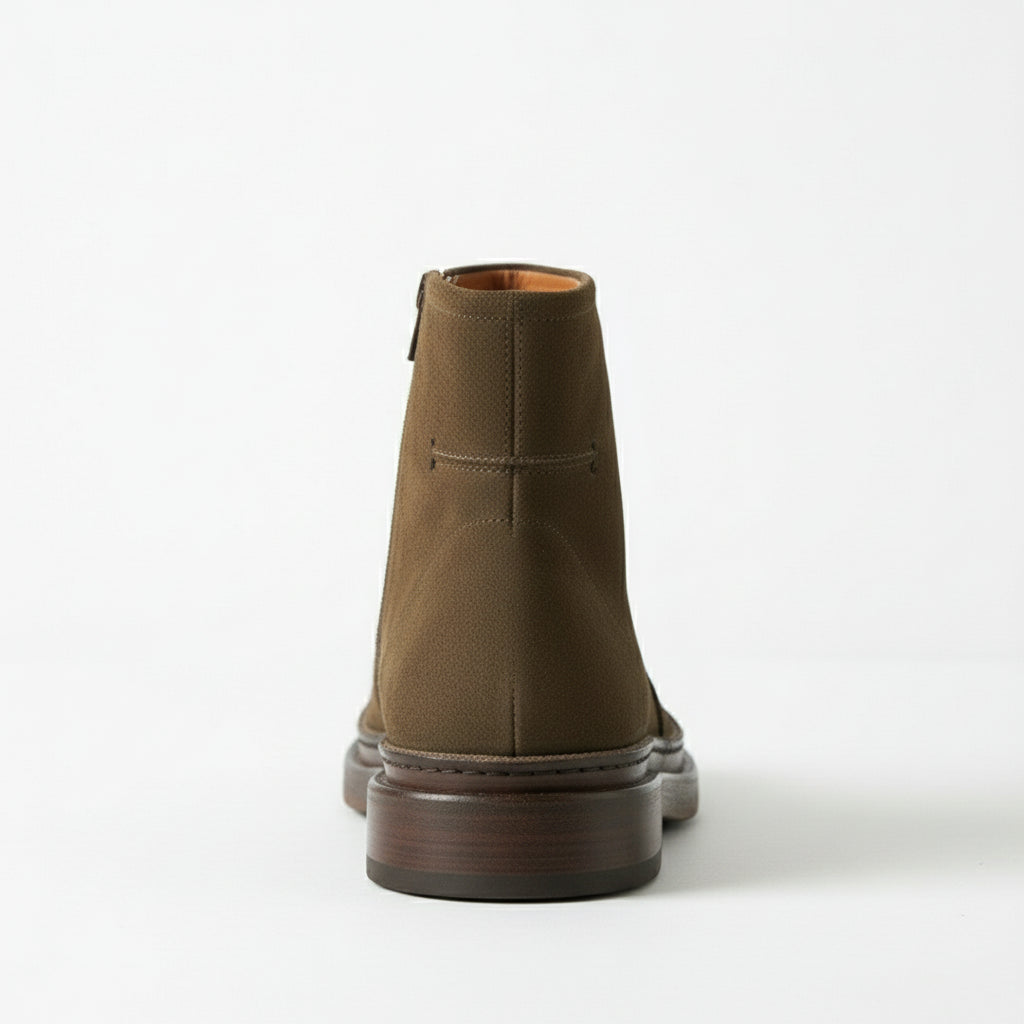 back-view - Men's Handmade Suede Ankle Boots