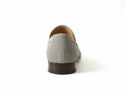 back-view - Handmade Men Gray Suede Tassels Shoes Moccasins Loafer Driving Shoes