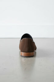 back-view - Handmade Men Brown Loafer Shoes for Men with Tassel, Men Loafer Shoes
