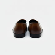 Brown Leather Tassels Moccasins - back-view