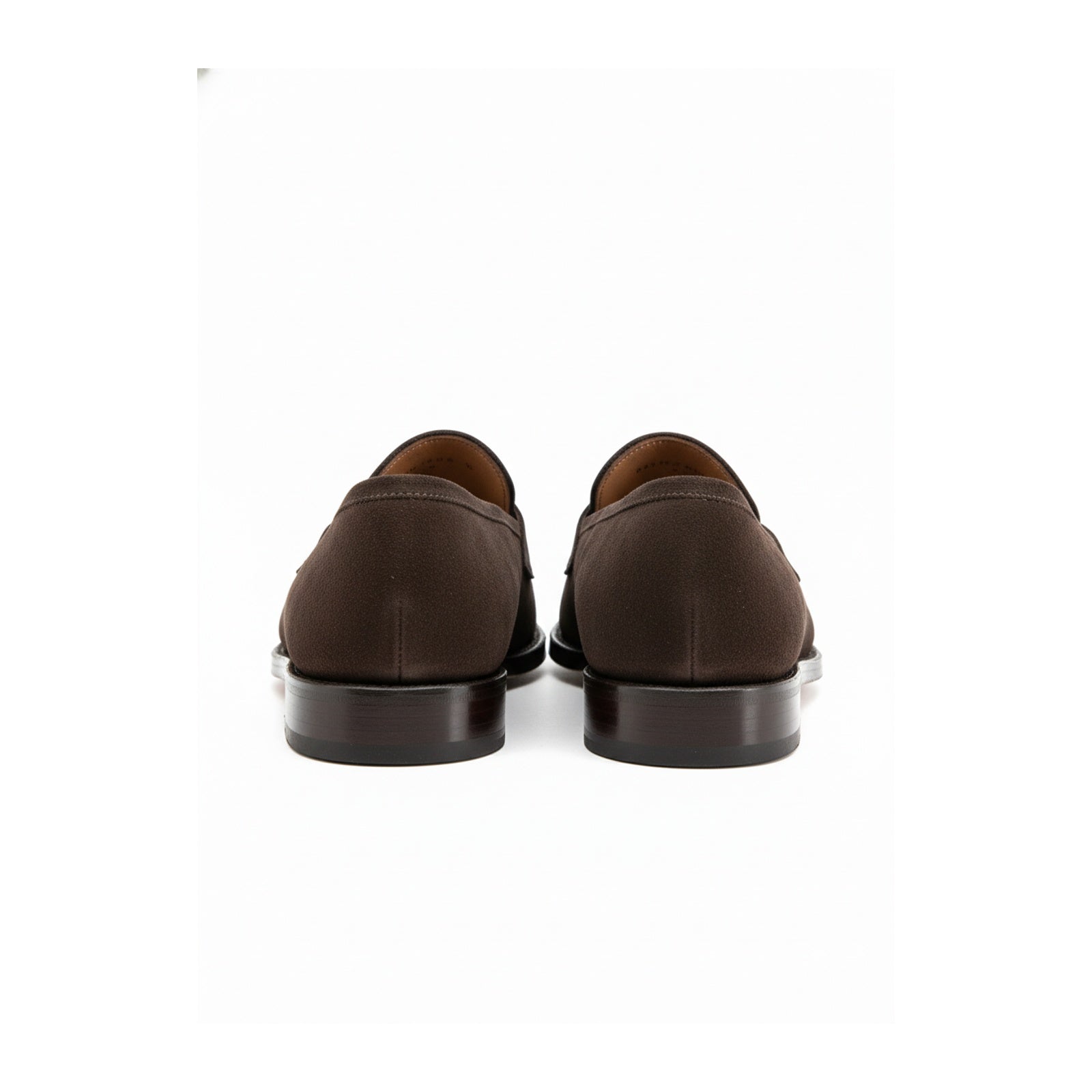 Brown Suede Leather Moccasins Loafer Slip Ons - back-view