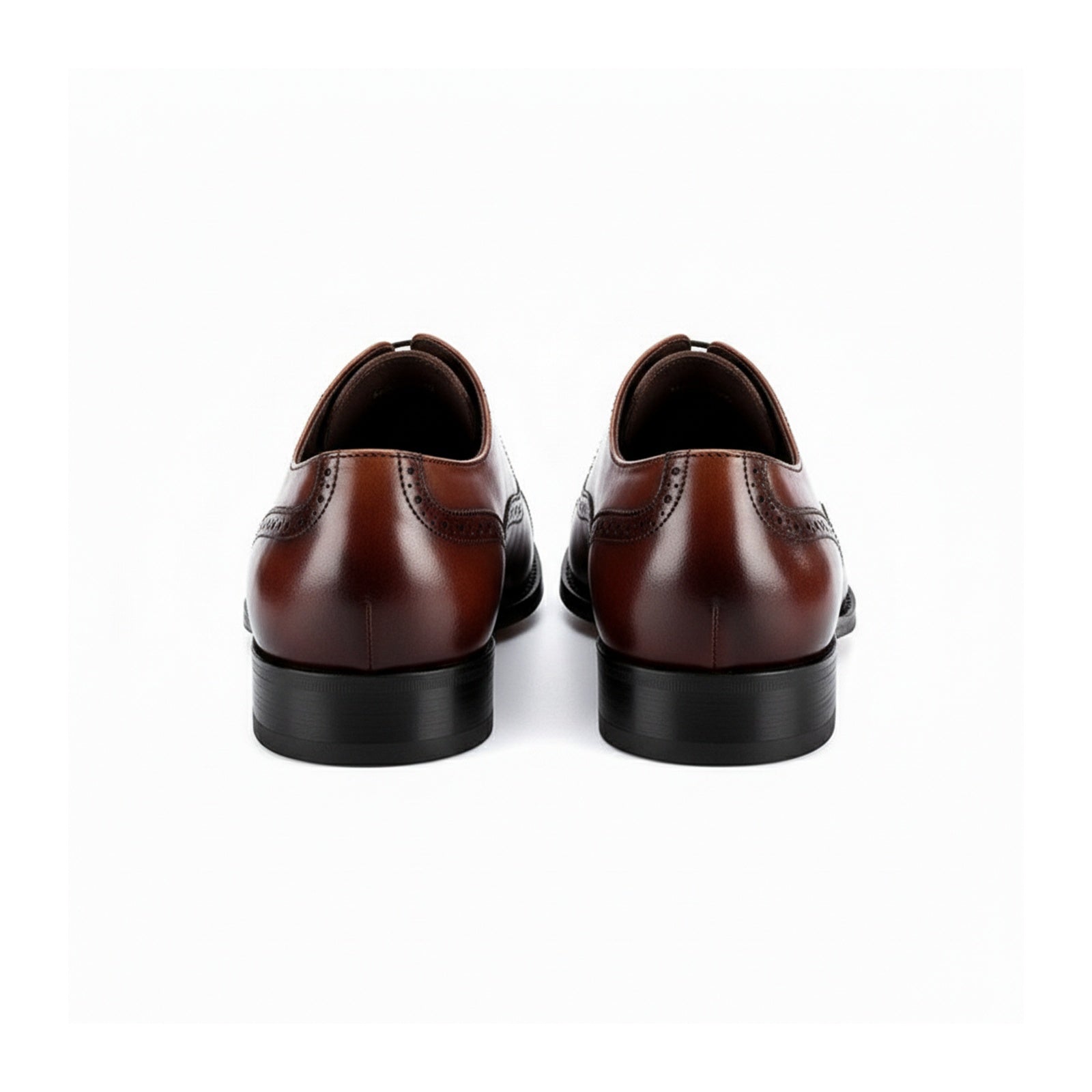 back-view - Cow Leather Oxford Brogue Dress Shoes