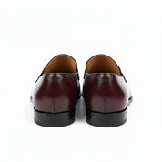 Dark Burgundy Leather Formal Shoes - back-view
