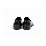 Men's Black Leather Tuxedo Shoes for Formal Events - back-view