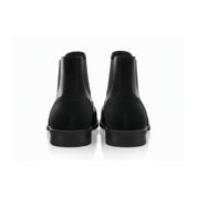Men's Black Leather Chelsea Boots - back-view