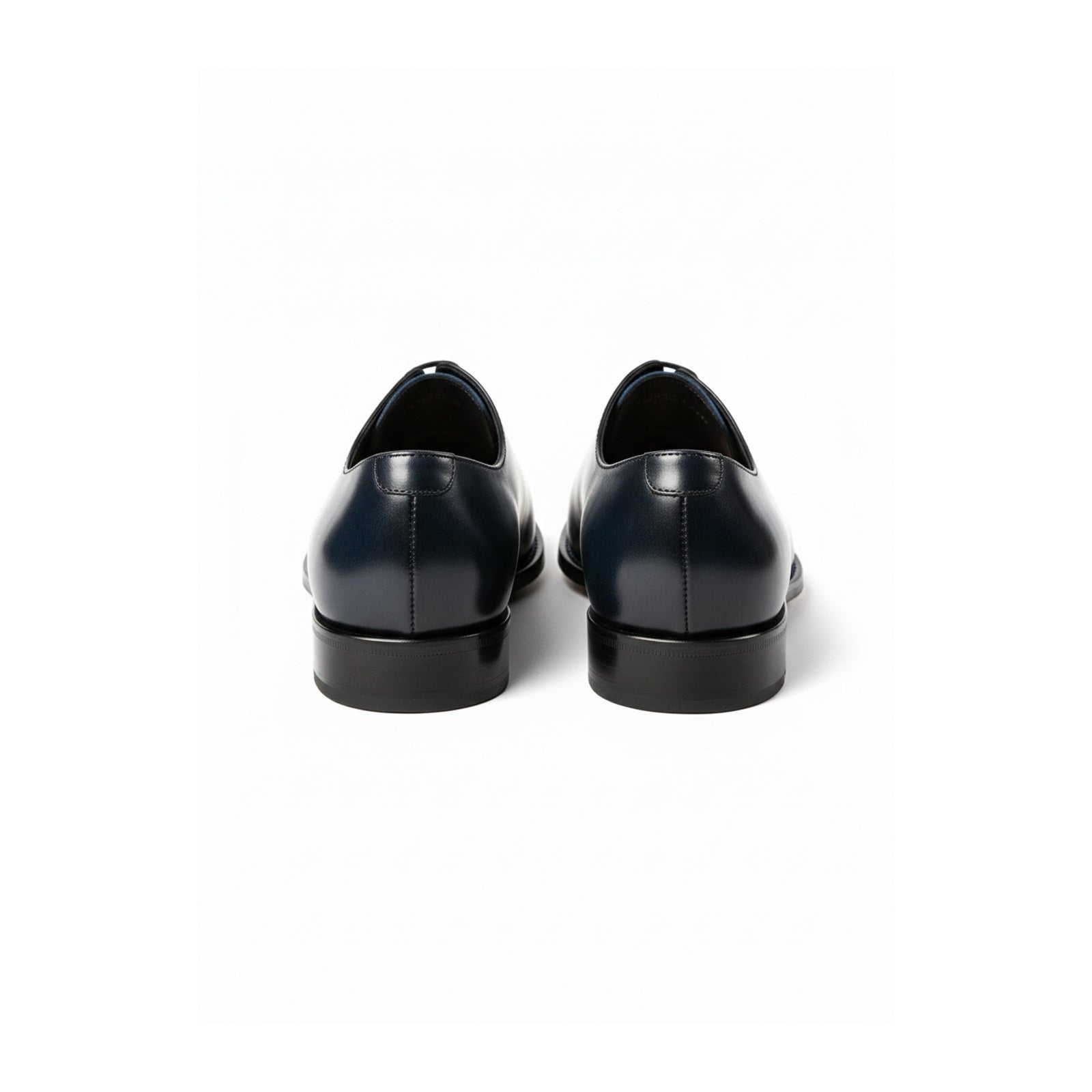 Men's Black Leather Tuxedo Shoes - back-view
