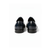 Men's Black Leather Tuxedo Shoes - back-view