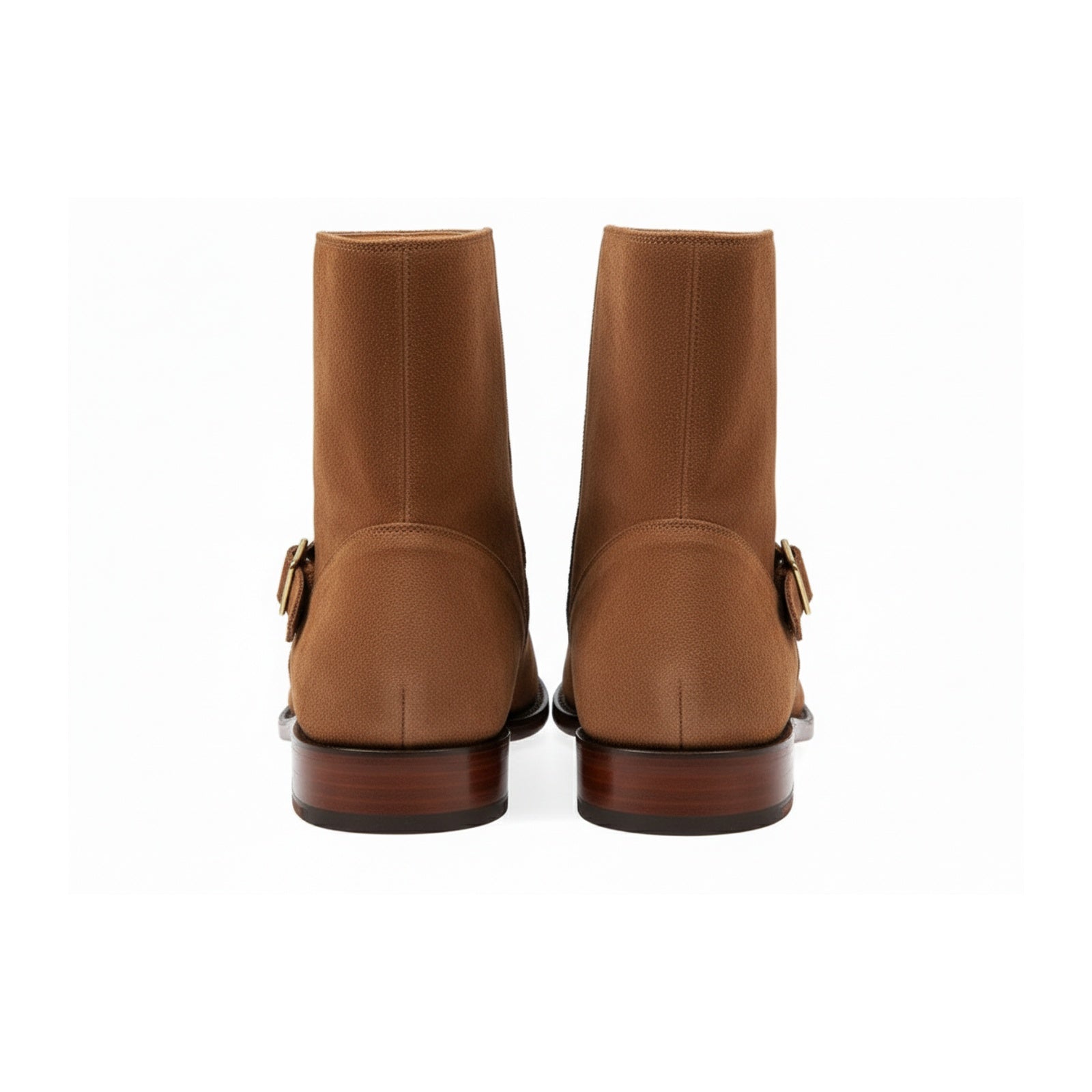 Men's Brown Suede Ankle Boots - back-view