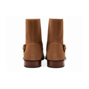 Men's Brown Suede Ankle Boots - back-view