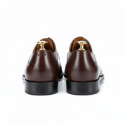Men's Black Leather Formal Dress Shoes - back-view
