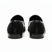 Handmade Mens Leather Shoes, Men Formal Slip on Leather Moccasin Dress Shoe - back-view