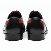 Handmade Two Tone Wingtip Brogue Party Shoes, Men Oxford Leather Dress Shoe - back-view