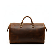 Men's Genuine Leather Travel Duffel Bag - back-view