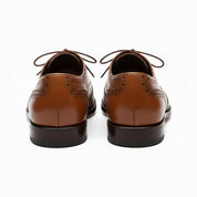 Men Spectator Shoes, Two Tone Shoes, Brown and White Formal Shoes, - back-view