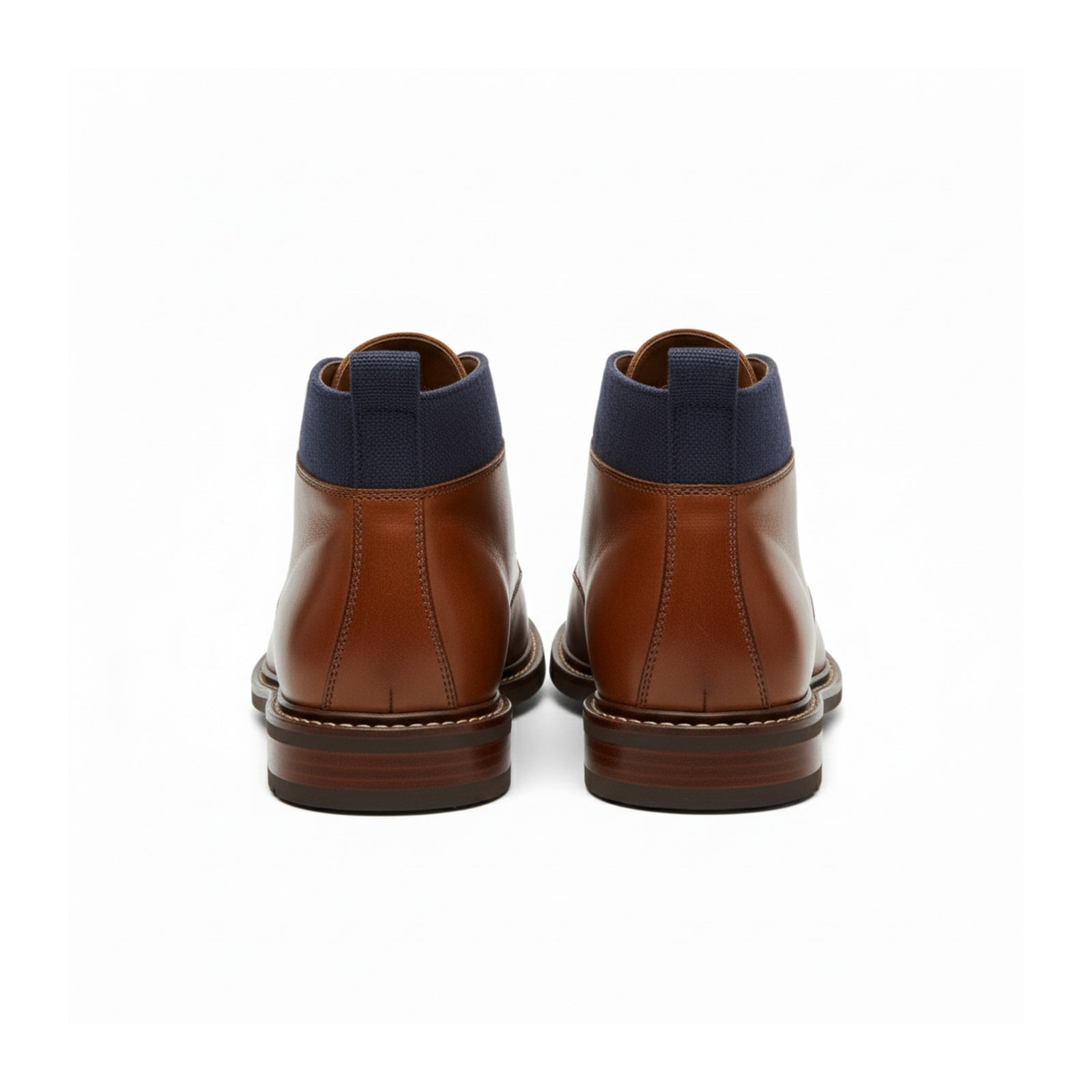 back-view - Men's Antique Brown Leather Chukka Boots – Casual Style