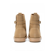 Men's Beige Suede Jodhpur Ankle Boots - Handmade Luxury Footwear - back-view