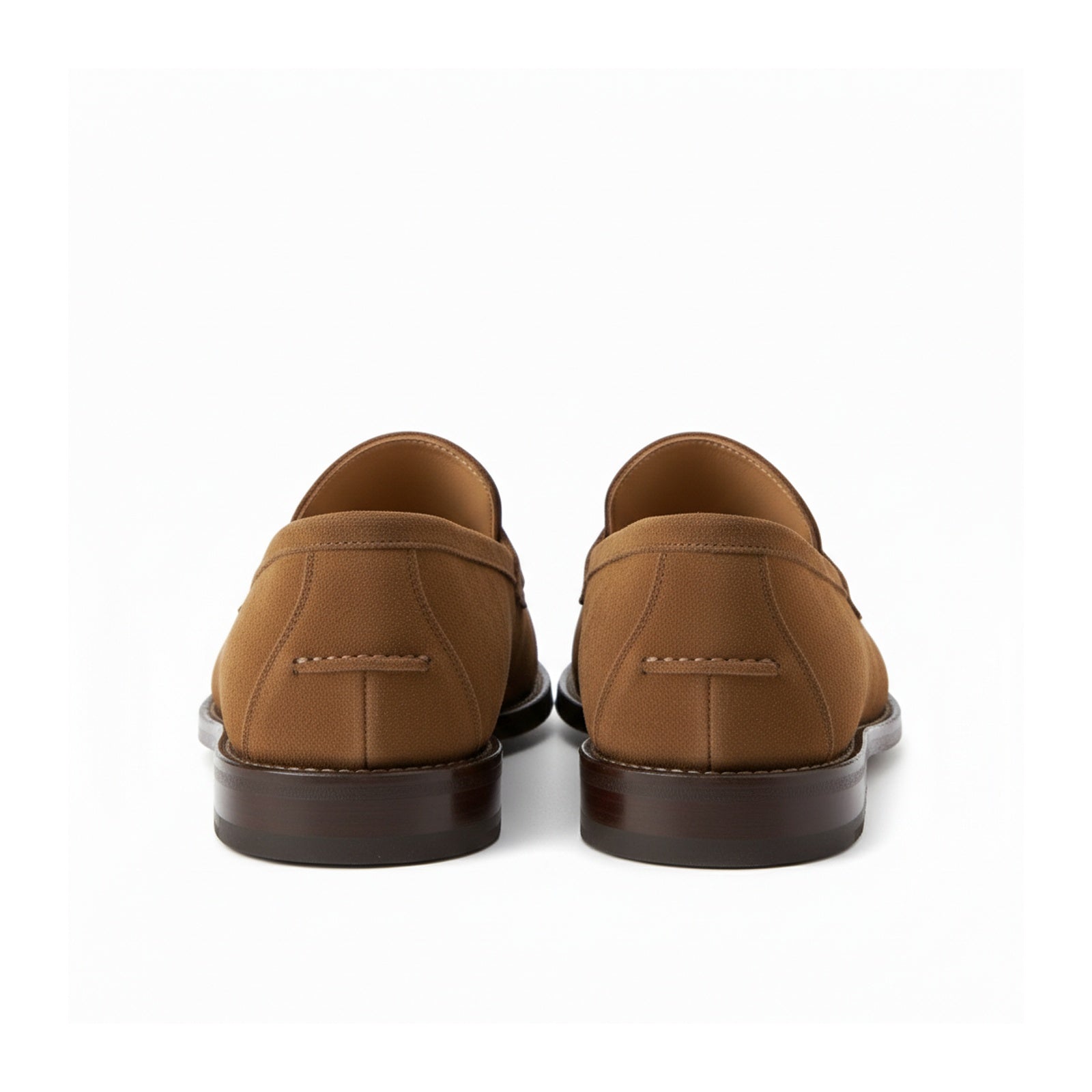 back-view - Men's Beige Suede Moccasin Loafers