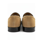 Men's Beige Suede Moccasins - back-view