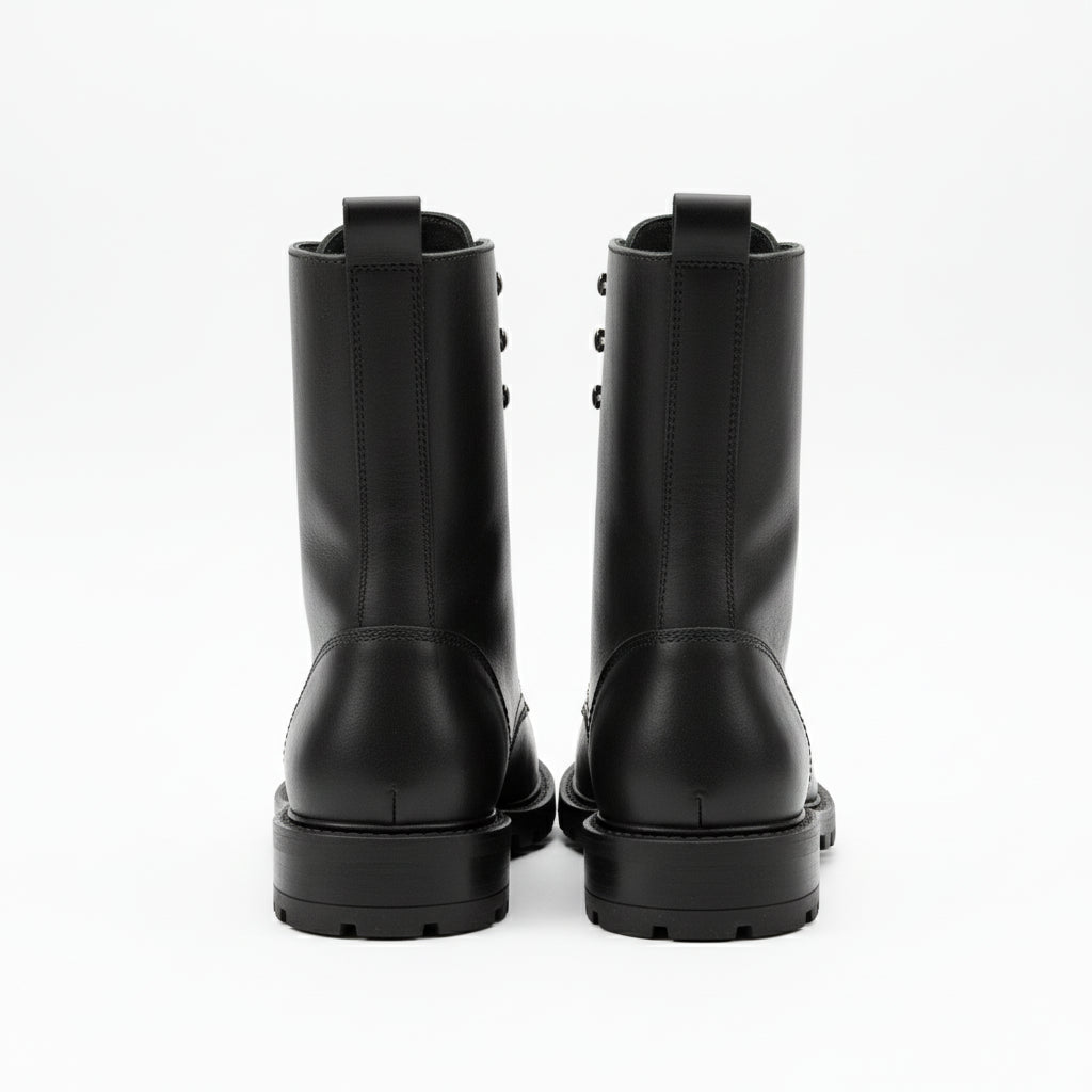 Men's Biker Leather Boots | Rider Boots - back-view