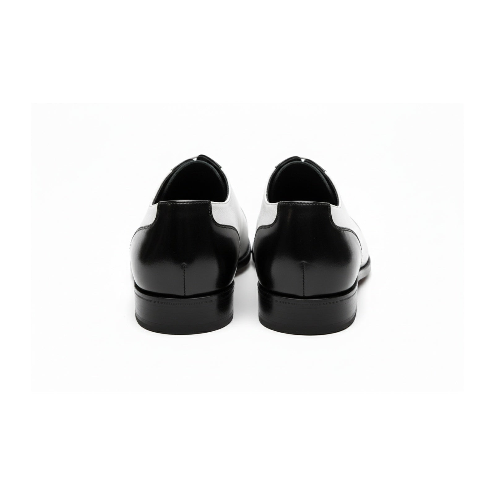 Men's Black and White Spectator Dress Shoes - back-view