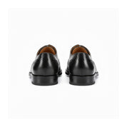 back-view - Men's Black Cow Leather Wingtip Brogues Dress Shoes