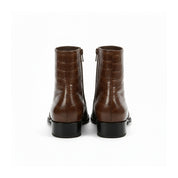 back-view - Men's Black Leather Ankle Boots