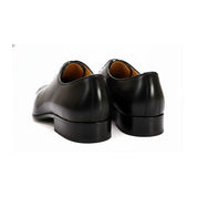 back-view - Men's Black Leather Brogue Dress Shoes