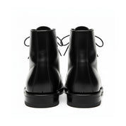 back-view - Men's Black Leather Cap Toe Boots