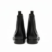 back-view - Men's Black Leather Chelsea Boots Ankle Style