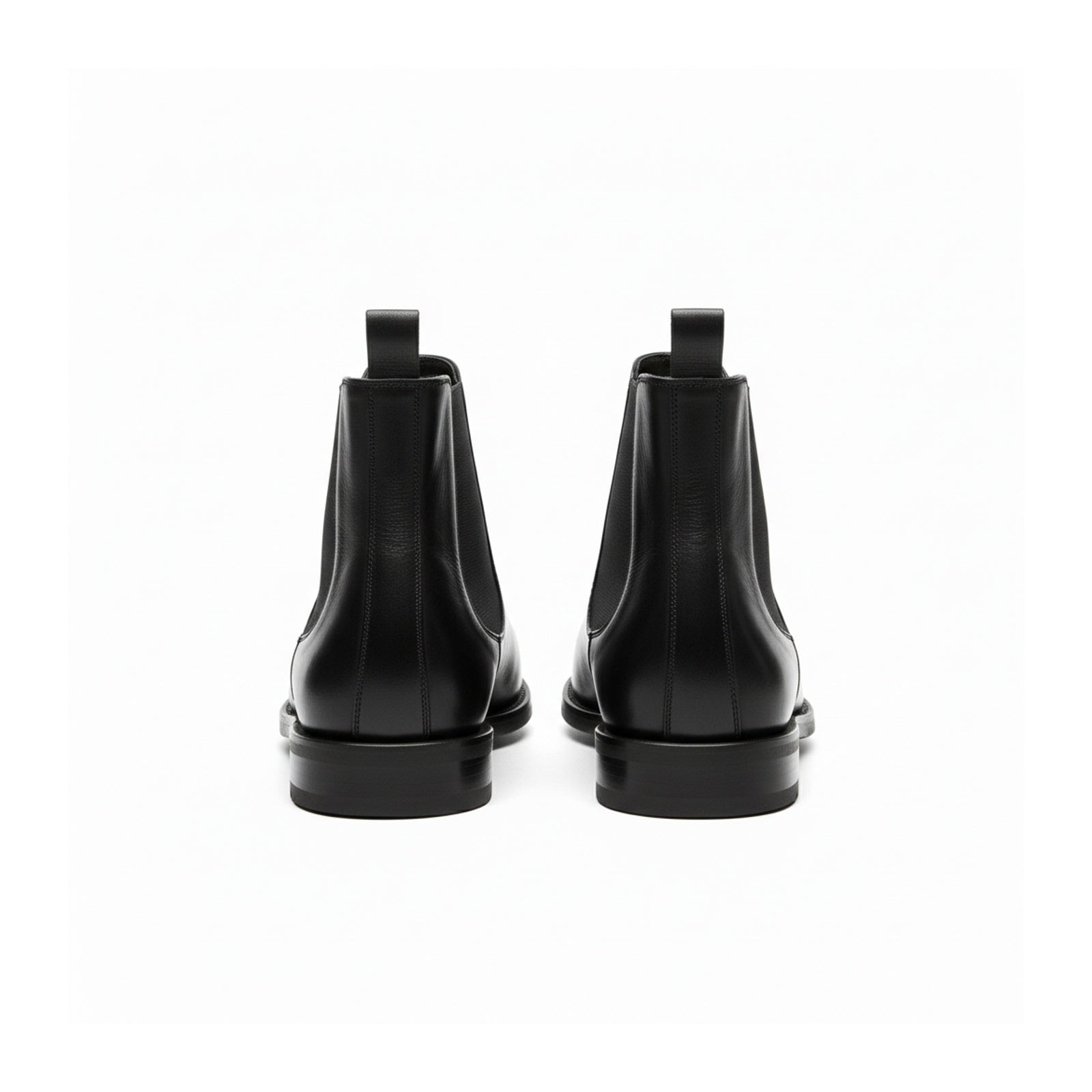 back-view - Men's Black Leather Chelsea Boots