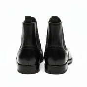 back-view - Men's Black Leather Chelsea Boots