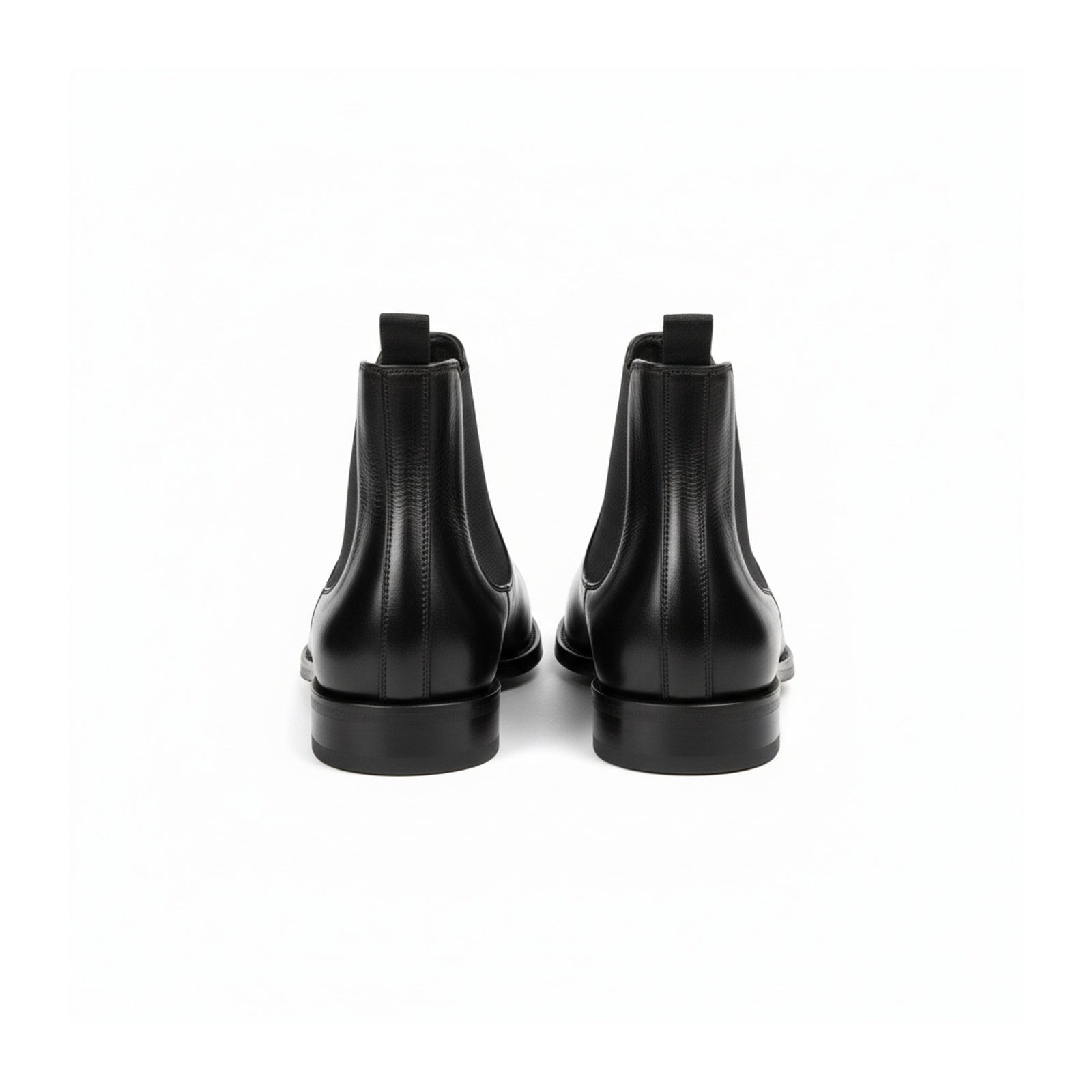 back-view - Men's Black Leather Chelsea Boots