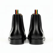 back-view - Men's Black Leather Chelsea Boots