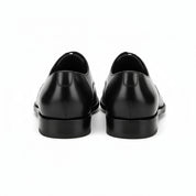back-view - Men's Black Leather Derby Dress Shoes