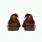 back-view - Men's Black Leather Derby Shoes