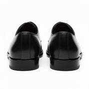 Men's Black Leather Dress Oxfords - back-view