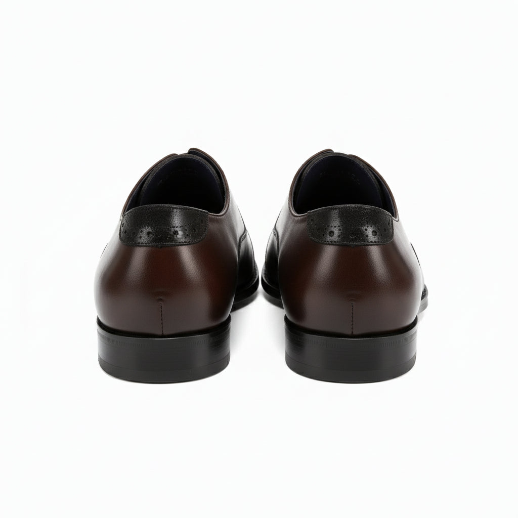 back-view - Men's Black Leather Formal Dress Shoes