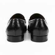 back-view - Men's Black Leather Moccasins