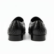 back-view - Men's Black Leather Moccasins
