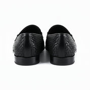 back-view - Men's Black Leather Moccasins