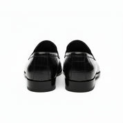 back-view - Men's Black Leather Moccasins