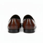 back-view - Men's Black Leather Modern Loafers