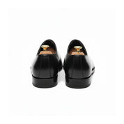 back-view - Men's Black Leather Oxford Brogue Shoes