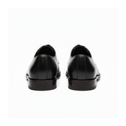 back-view - Men's Black Leather Oxford Dress Shoes