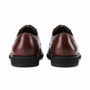 back-view - Men's Black Leather Oxford Dress Shoes