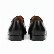 back-view - Men's Black Leather Oxford Dress Shoes