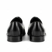 back-view - Men's Black Leather Oxford Dress Shoes