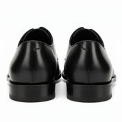 back-view - Men's Black Leather Oxford Dress Shoes